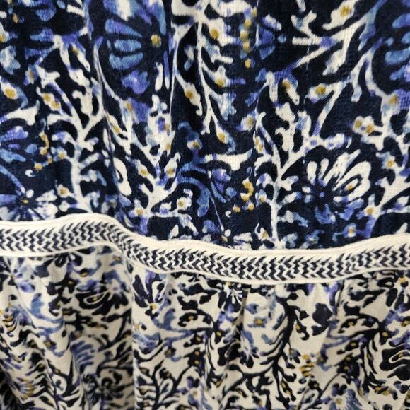 Sadie & Sage Tiered Eyelet Midi Dress Floral Sleeveless Tie Straps Sz Small Boho - Picture 9 of 11